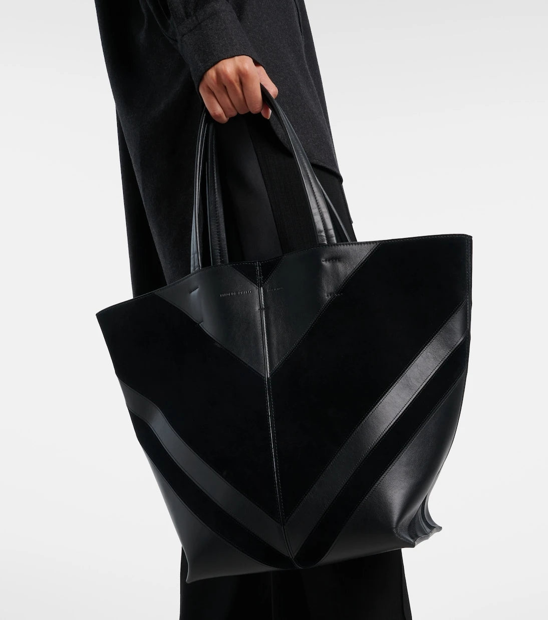 Phoebe Philo - Pot Cabas suede and leather tote bag