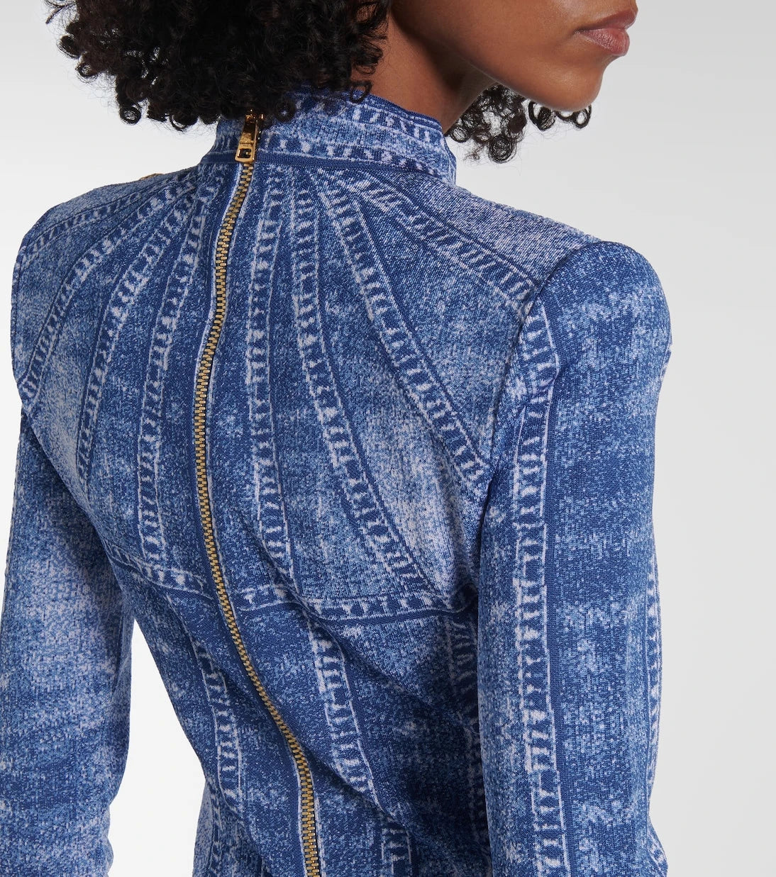 Balmain - Trompe l'œil jacquard minidress