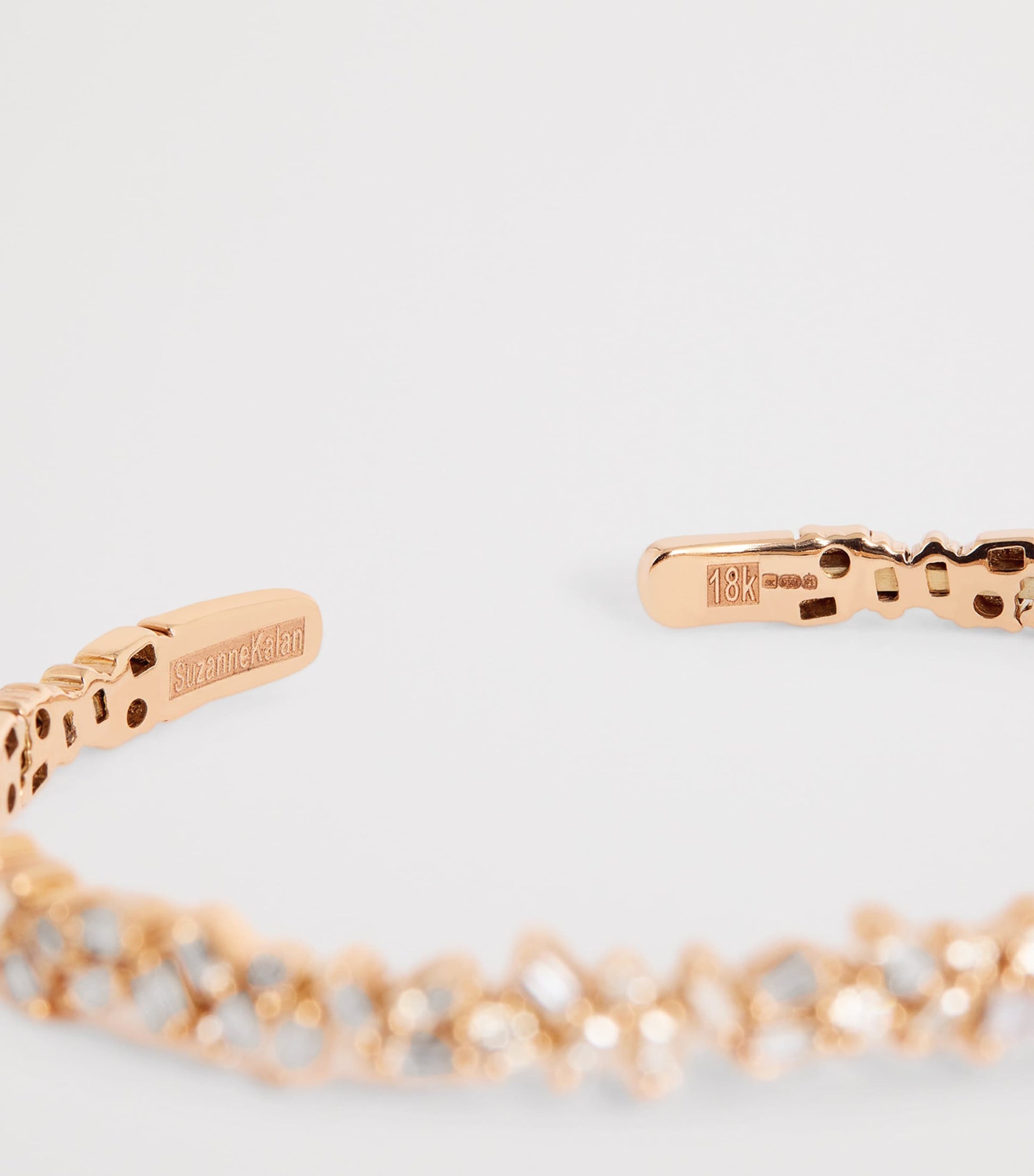 Small Rose Gold and Diamond Classic Fireworks Bangle