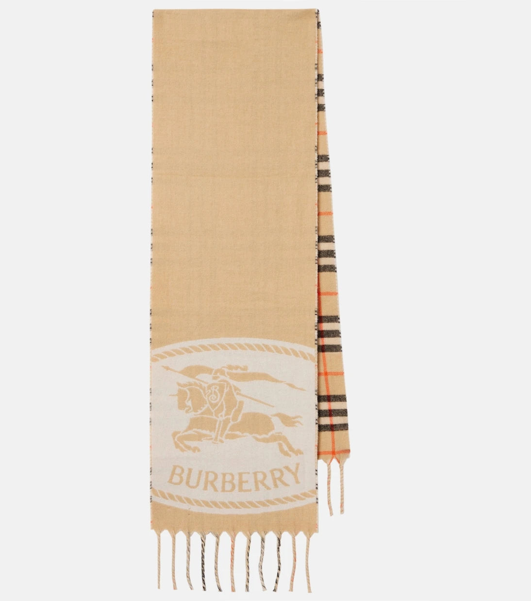 Burberry - Burberry Check reversible cashmere scarf