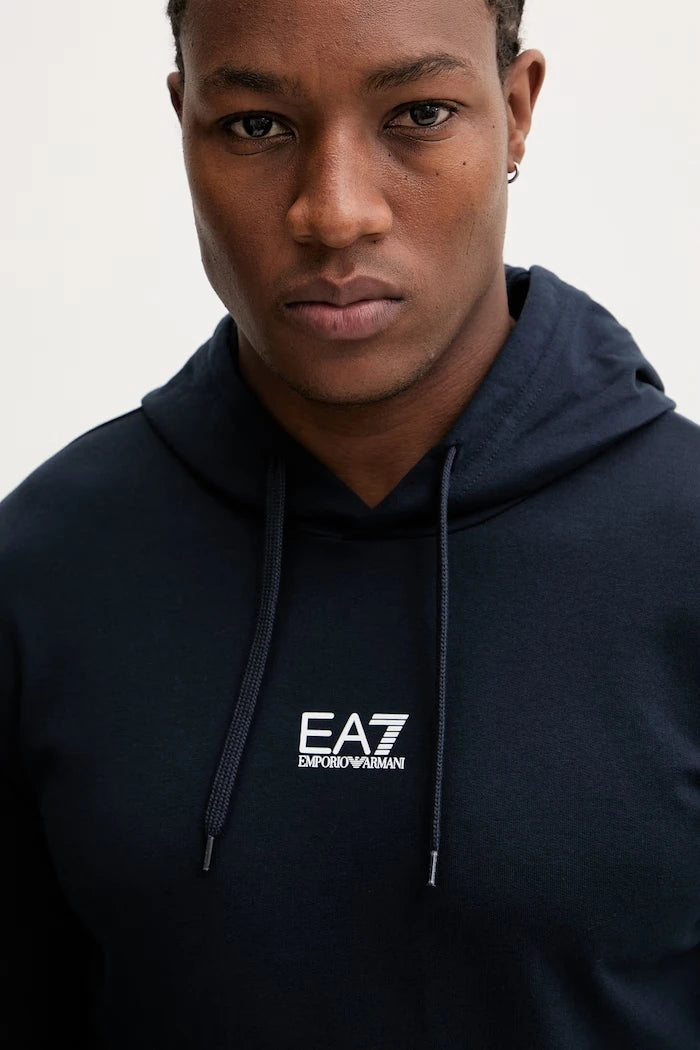 EA7 Emporio Armani капüşonlu erkek pamuk ve elastan sweatshirt