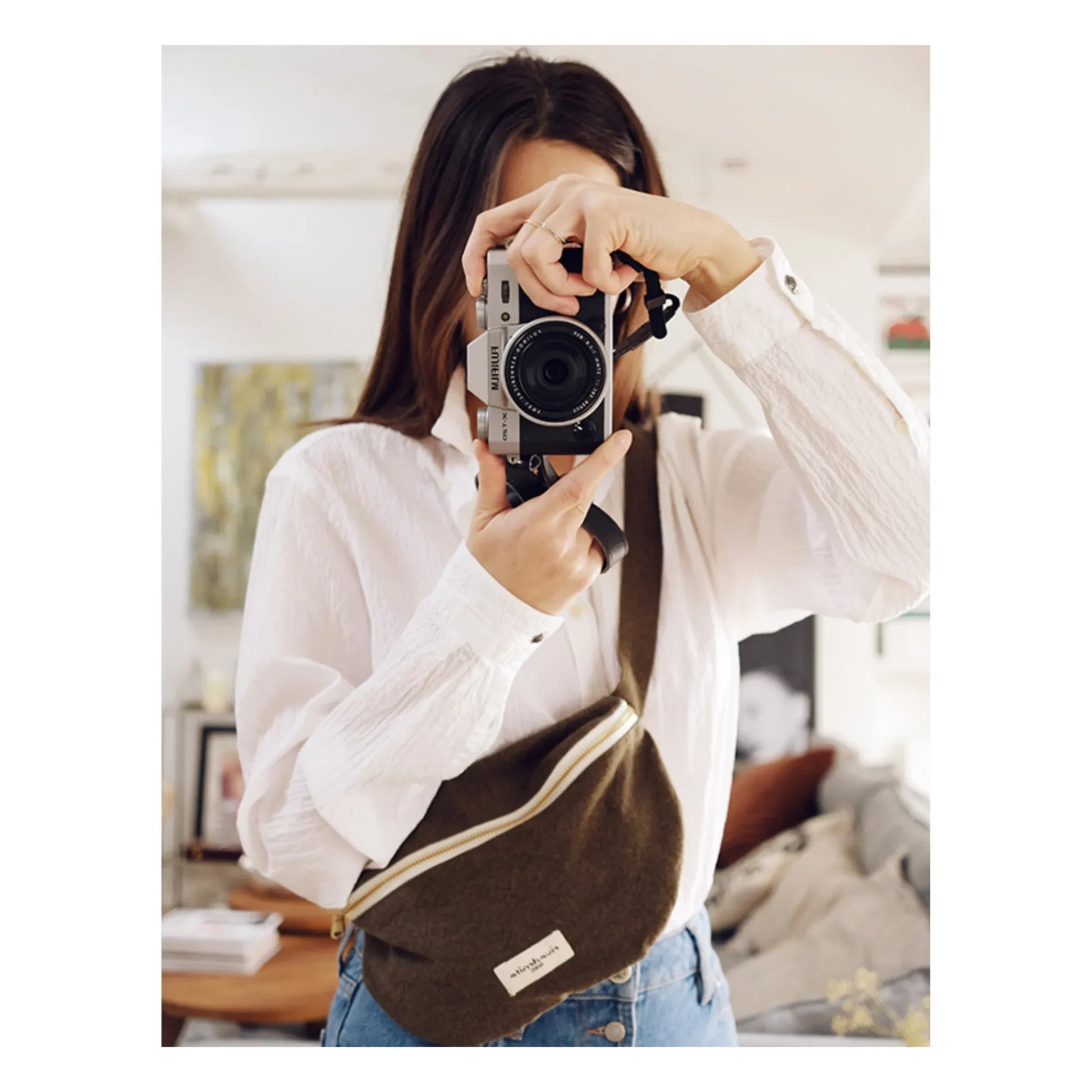 rivedroite - Custine Recycled Cotton Bumbag  | Khaki