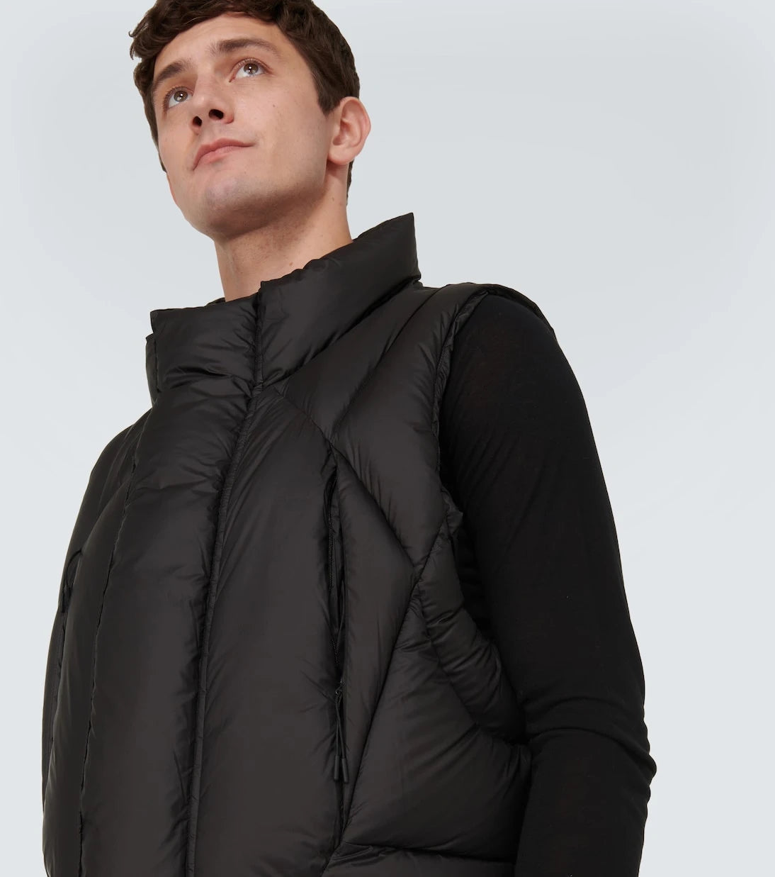Entire Studios - Grid cropped down vest