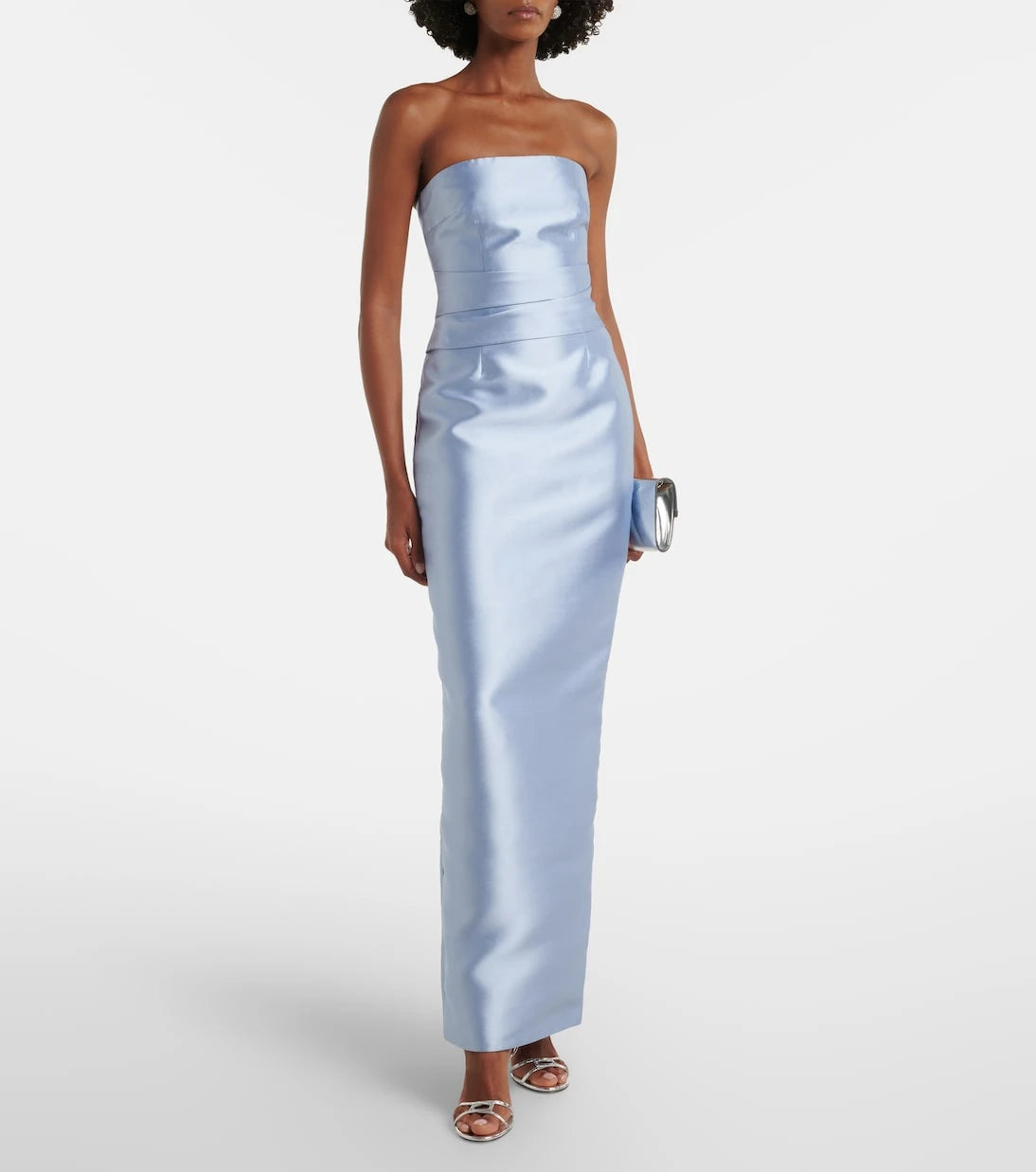 Solace London - Ingrid draped satin gown