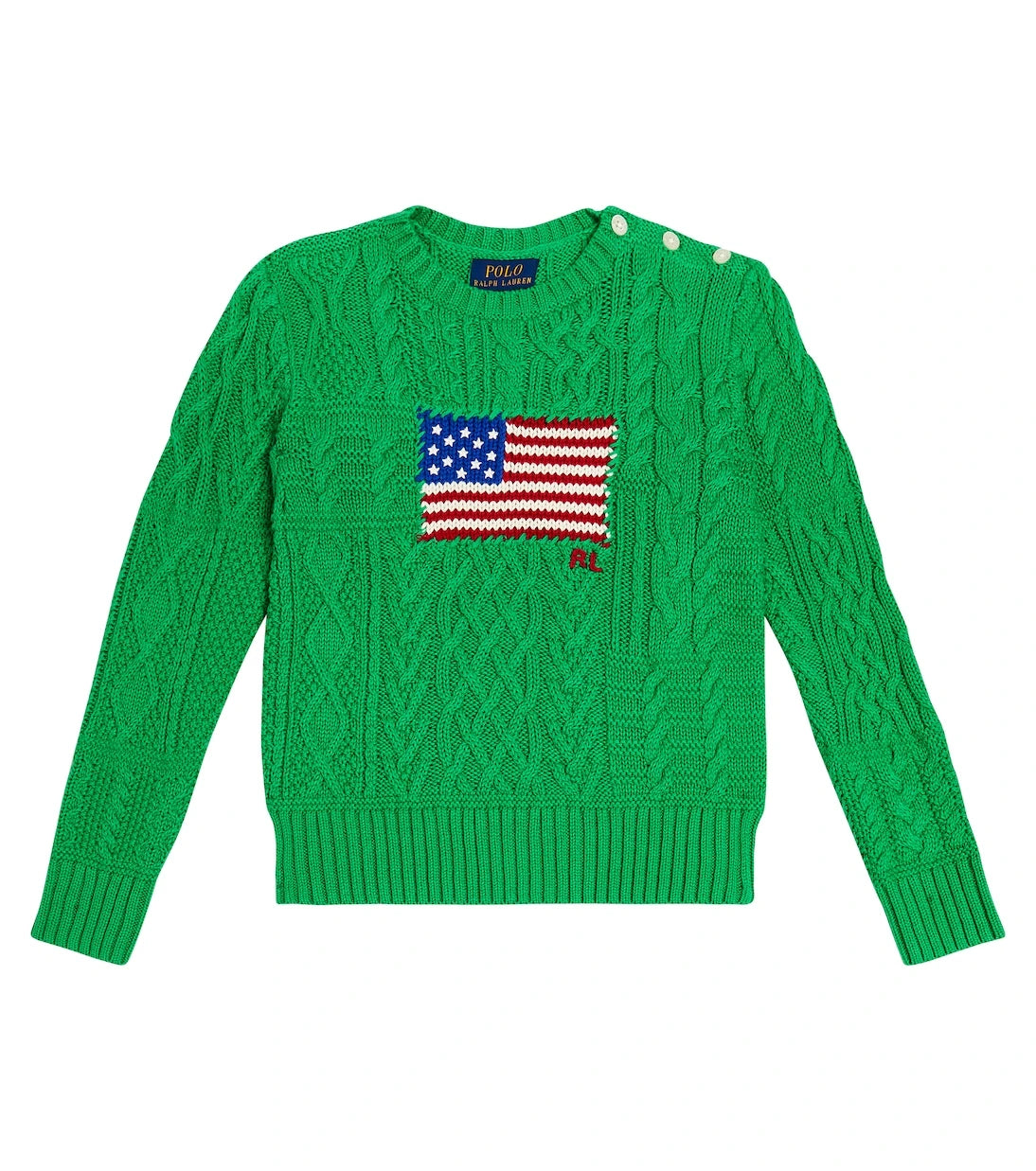 Polo Ralph Lauren Kids - سترة قطنية محبوكة بنمط كابل