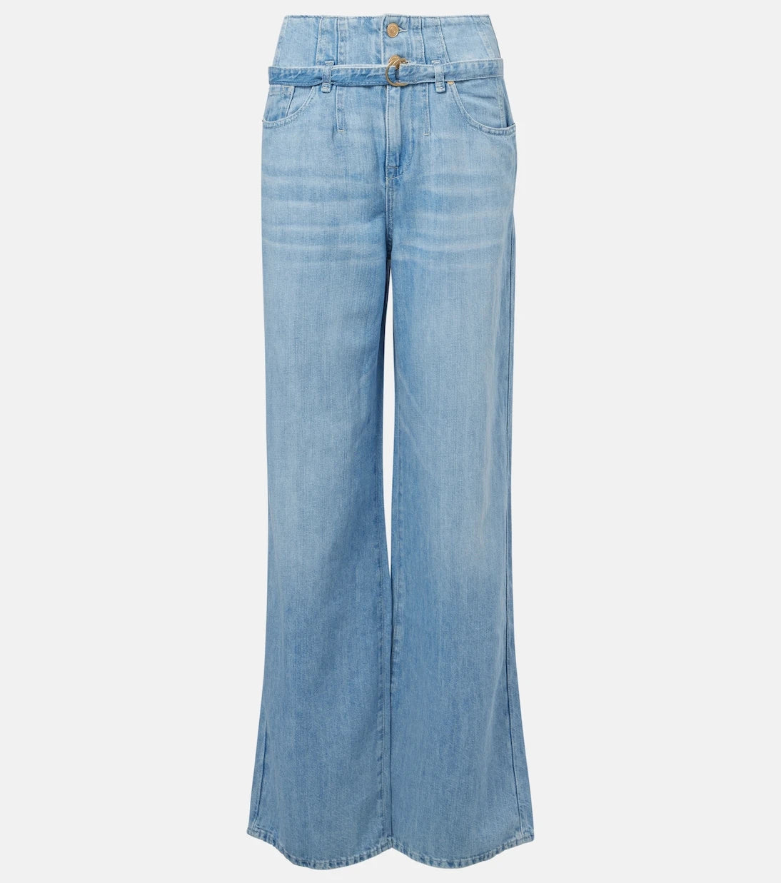 7 For All Mankind - Phoenix belted high-rise wide-leg jeans