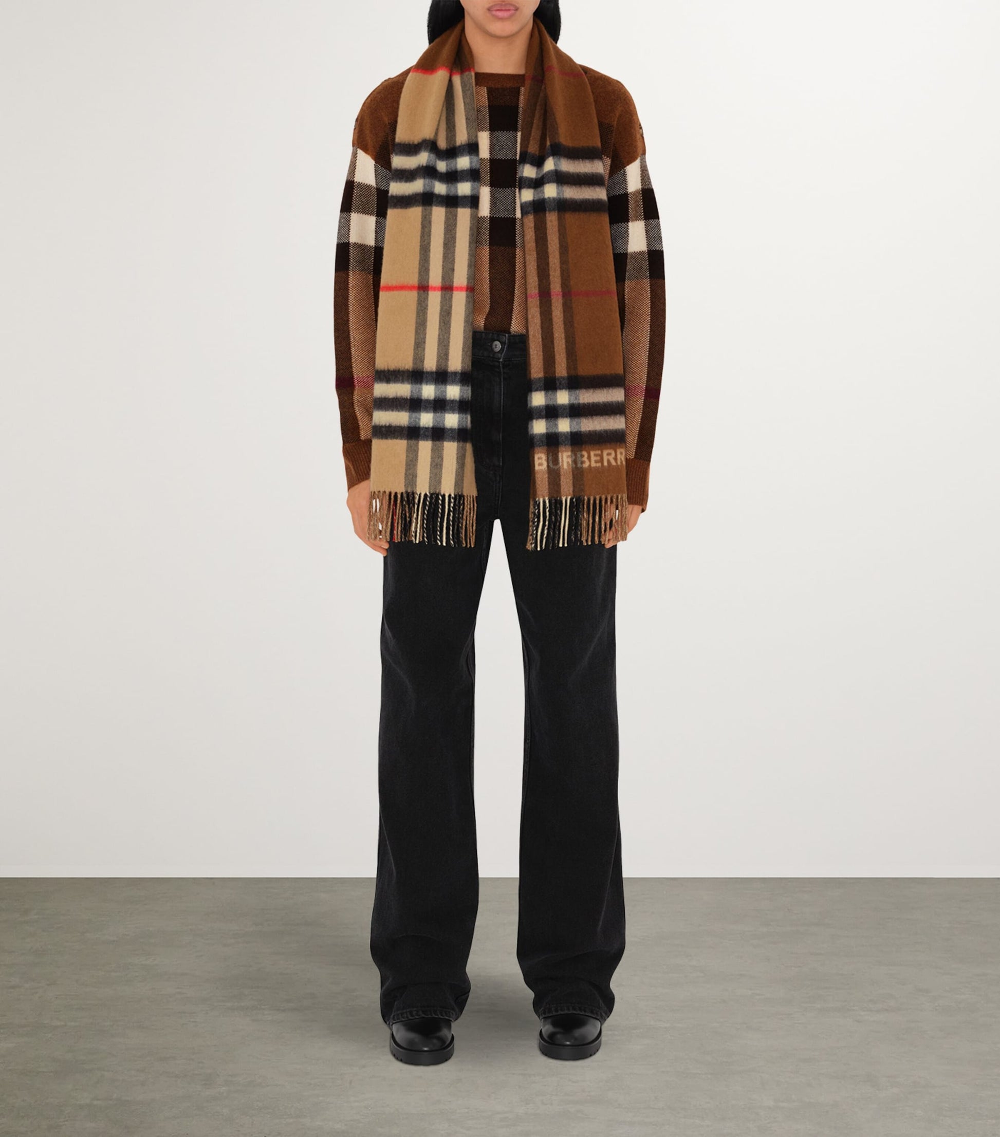 Burberry Cashmere Contrast Check Scarf