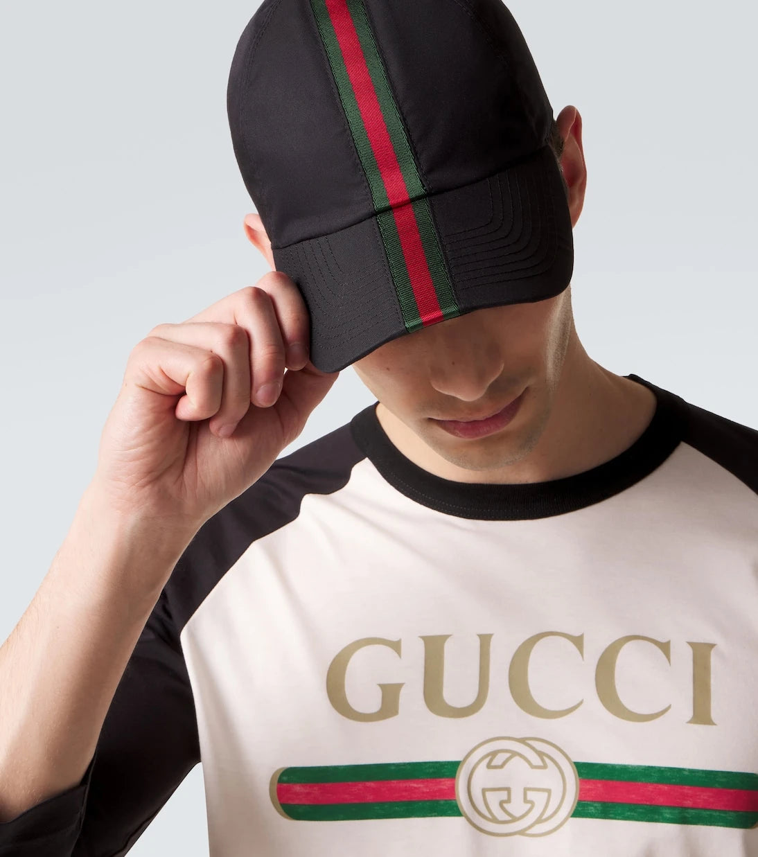 Gucci - Web Stripe canvas baseball cap
