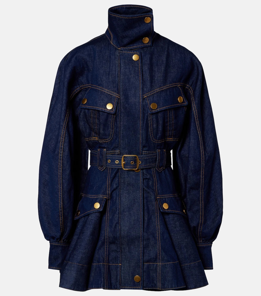 Zimmermann - Luna belted denim minidress
