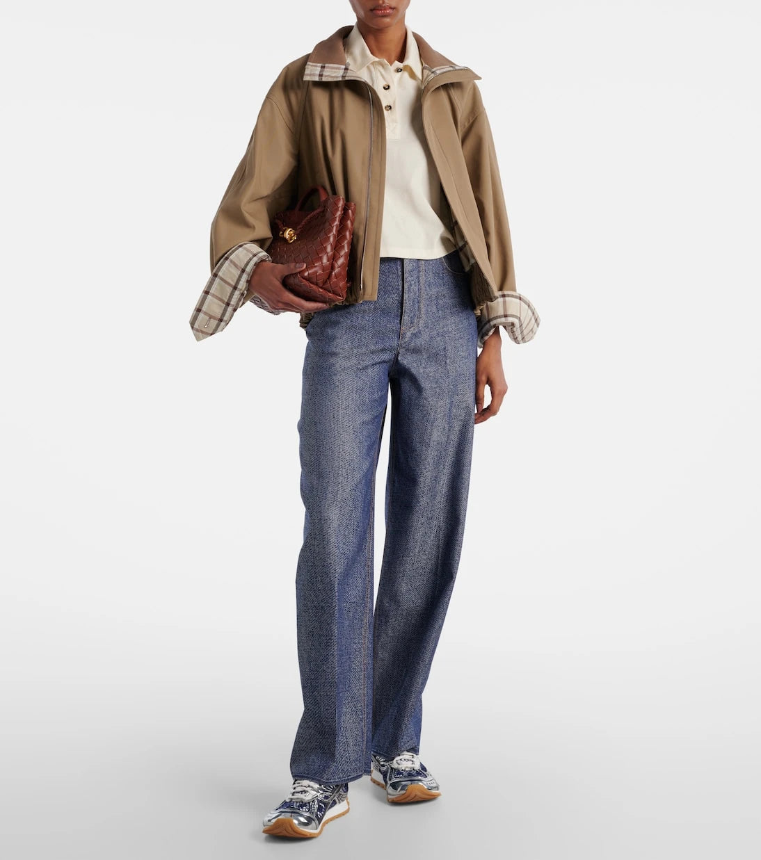 Bottega Veneta - حذاء رياضي Orbit مزين بالجلد