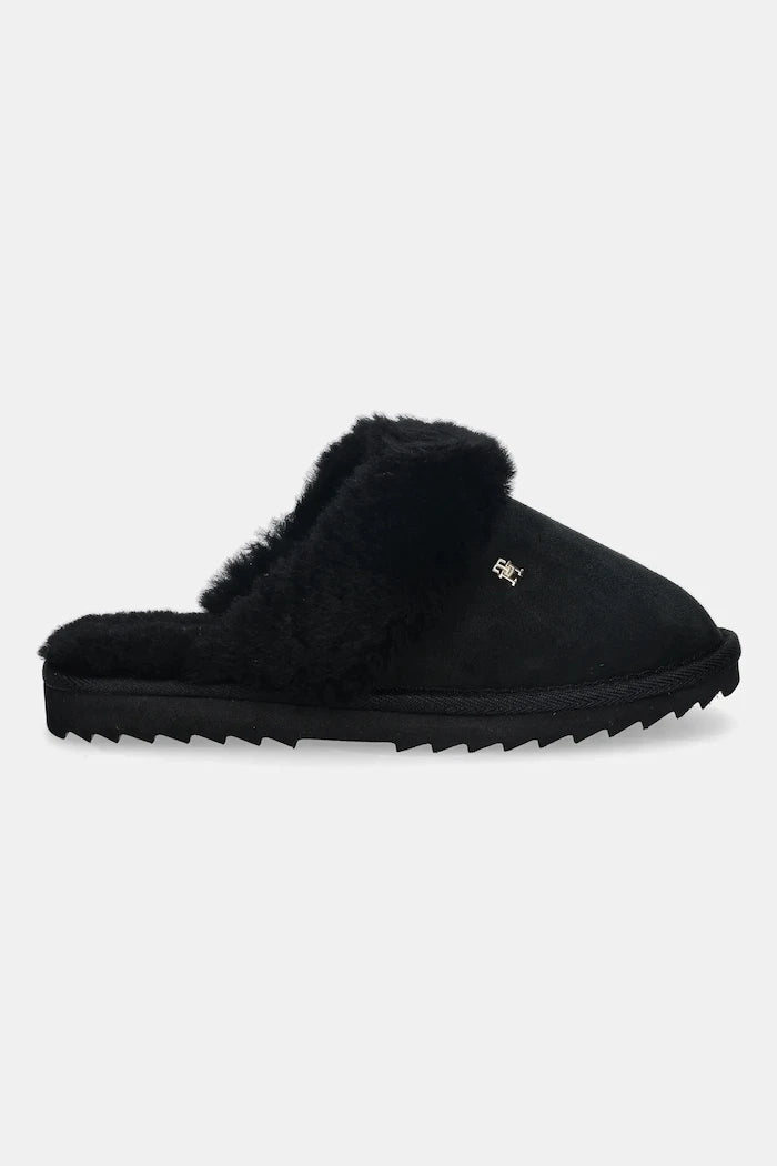 Tommy Hilfiger TH SHEARLING HOUSE SHOE Deri Terlik