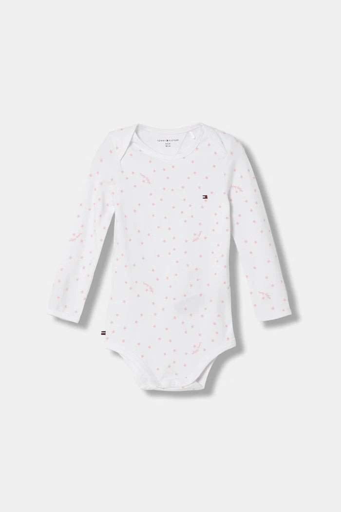 Tommy Hilfiger bebek body 3'lü pamuk ve elastan