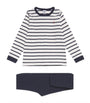 Petit Bateau Cotton Stripe Pyjama Set (4-12 Years)