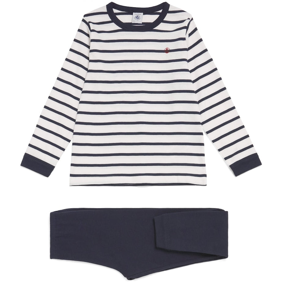 Petit Bateau Cotton Stripe Pyjama Set (4-12 Years)