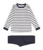 Petit Bateau Cotton Stripe Pyjama Set (4-12 Years)