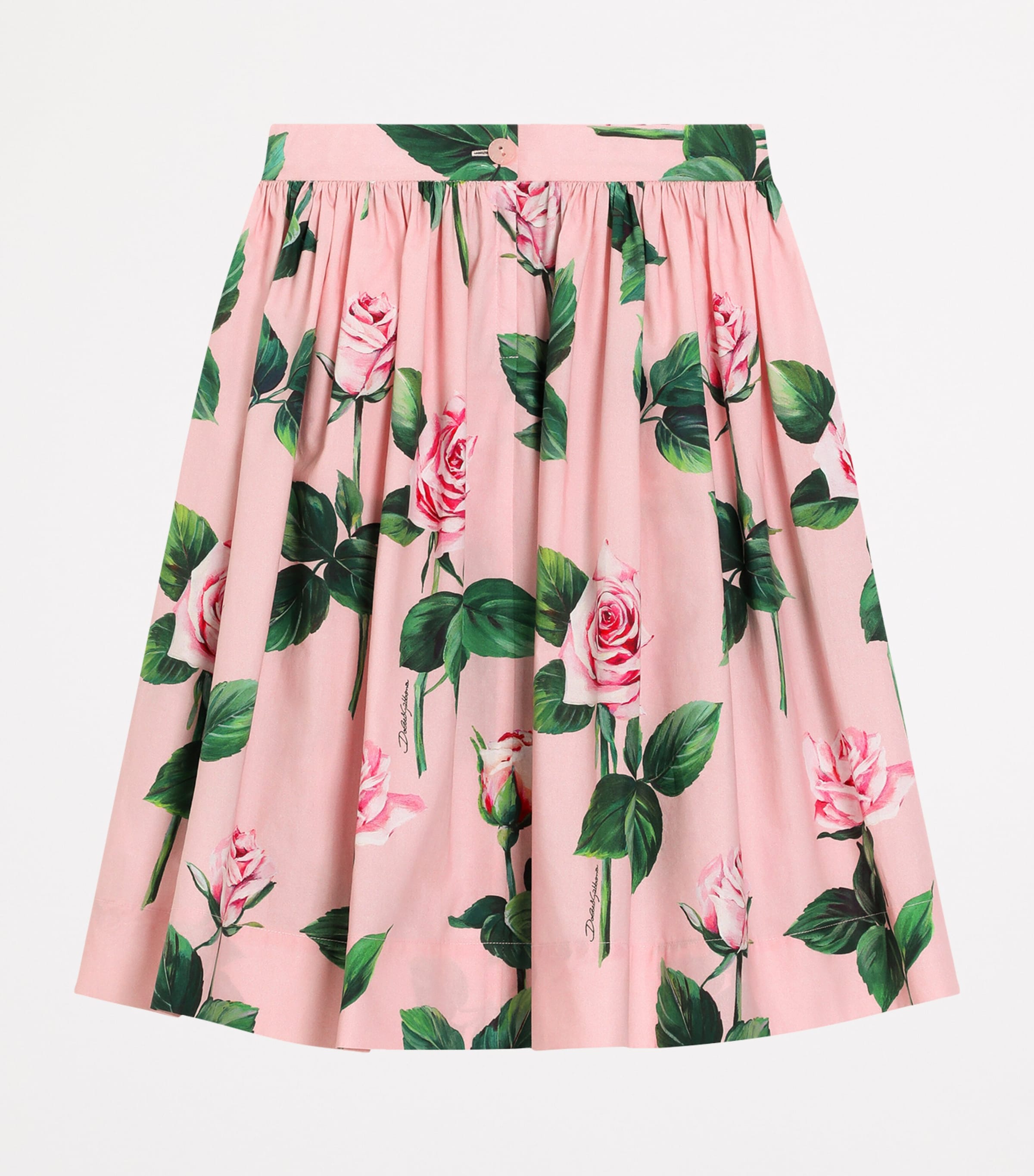 Dolce & Gabbana Kids Pleated Rose Print Skirt (8-12+ Years)