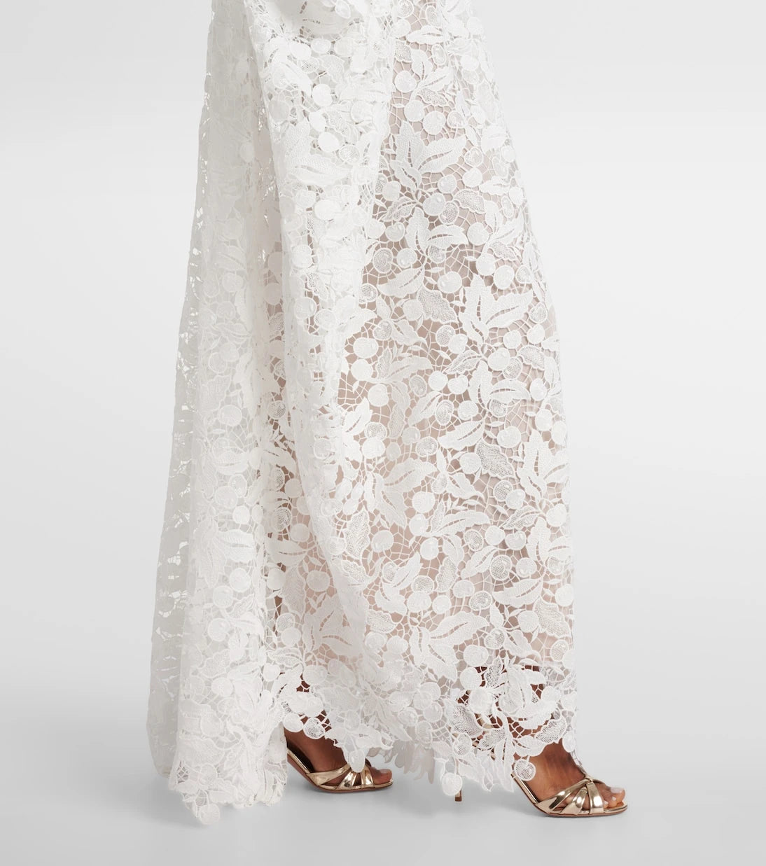 Oscar de la Renta - Lace guipure maxi dress