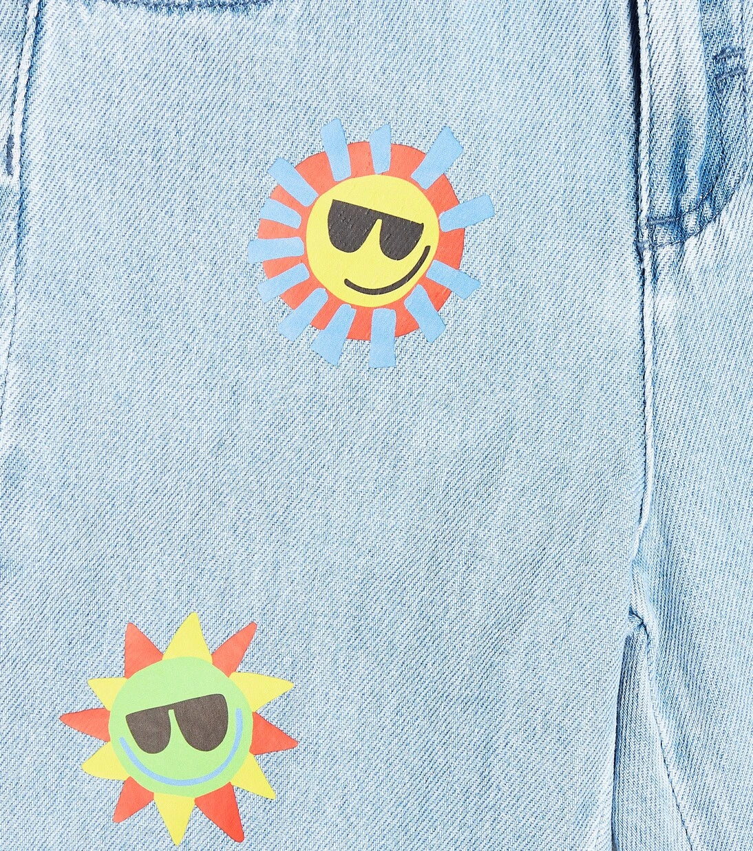 Stella McCartney Kids - Embroidered denim shorts