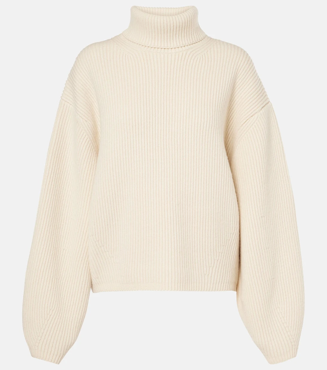 Toteme - Ribbed-knit wool-blend turtleneck sweater