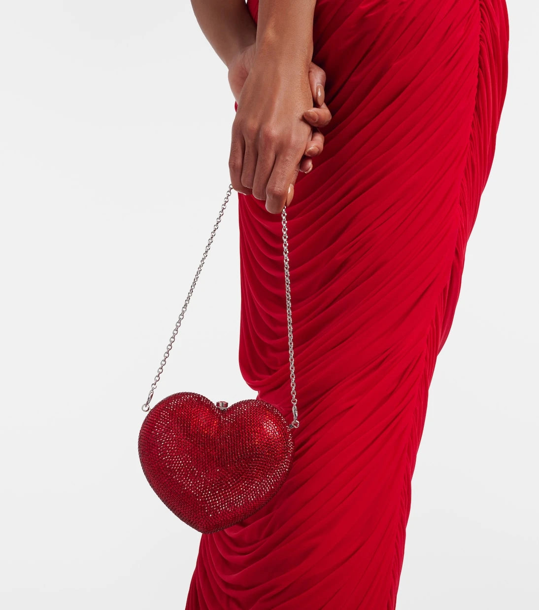 Judith Leiber Couture - حقيبة يد كلاتش مزينة L'Amour Petit Coeur