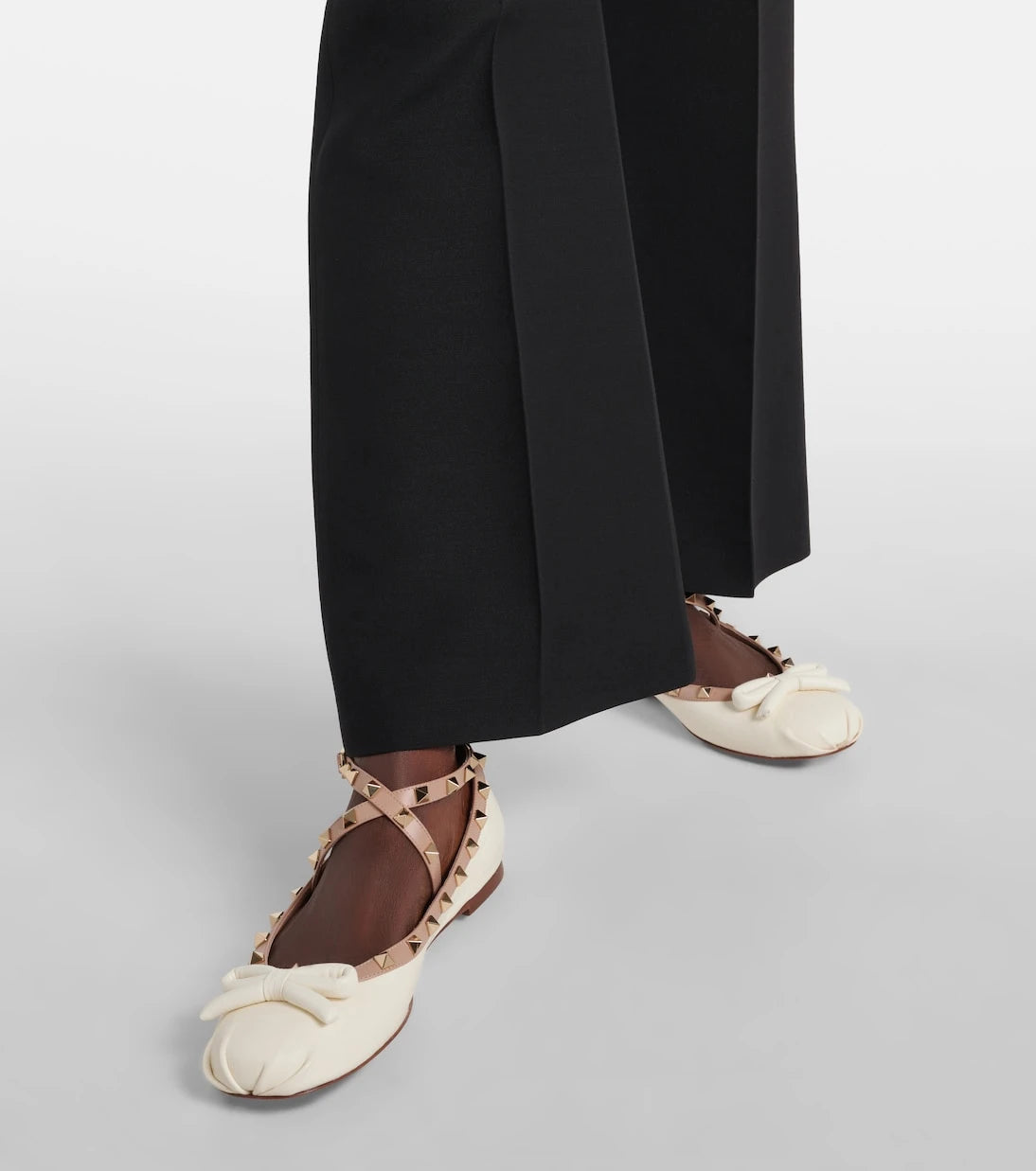 Valentino Garavani - Rockstud leather ballet flats