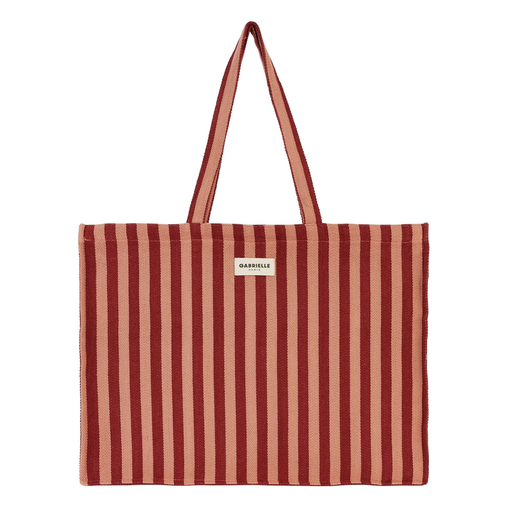 Gabrielle Paris - Garance Striped Weekend Bag  | Red