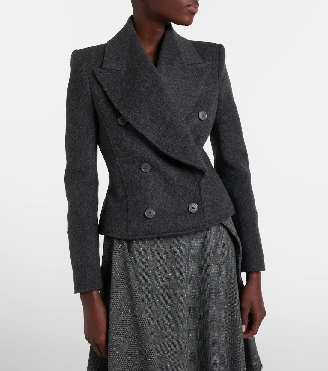 McQueen - Double-breasted wool jacket