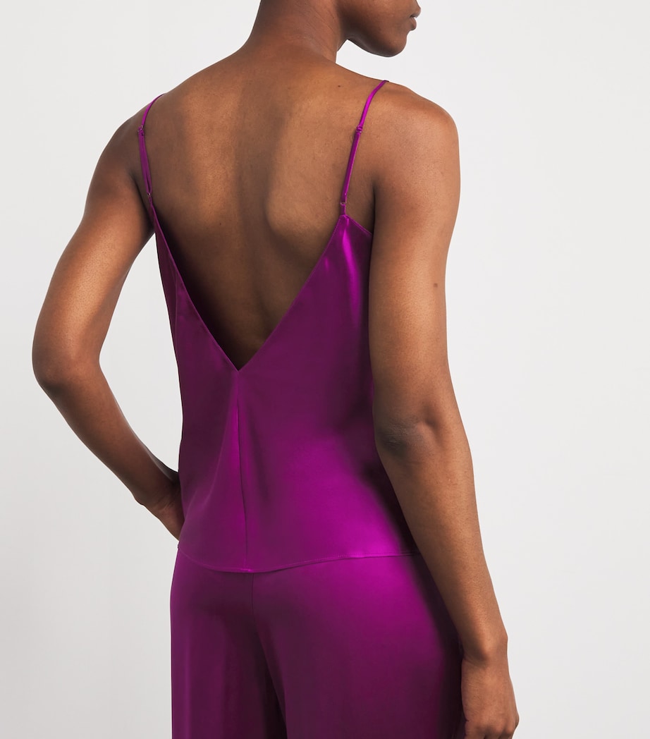 Olivia von Halle Purple Silk Bliss Pyjama Set