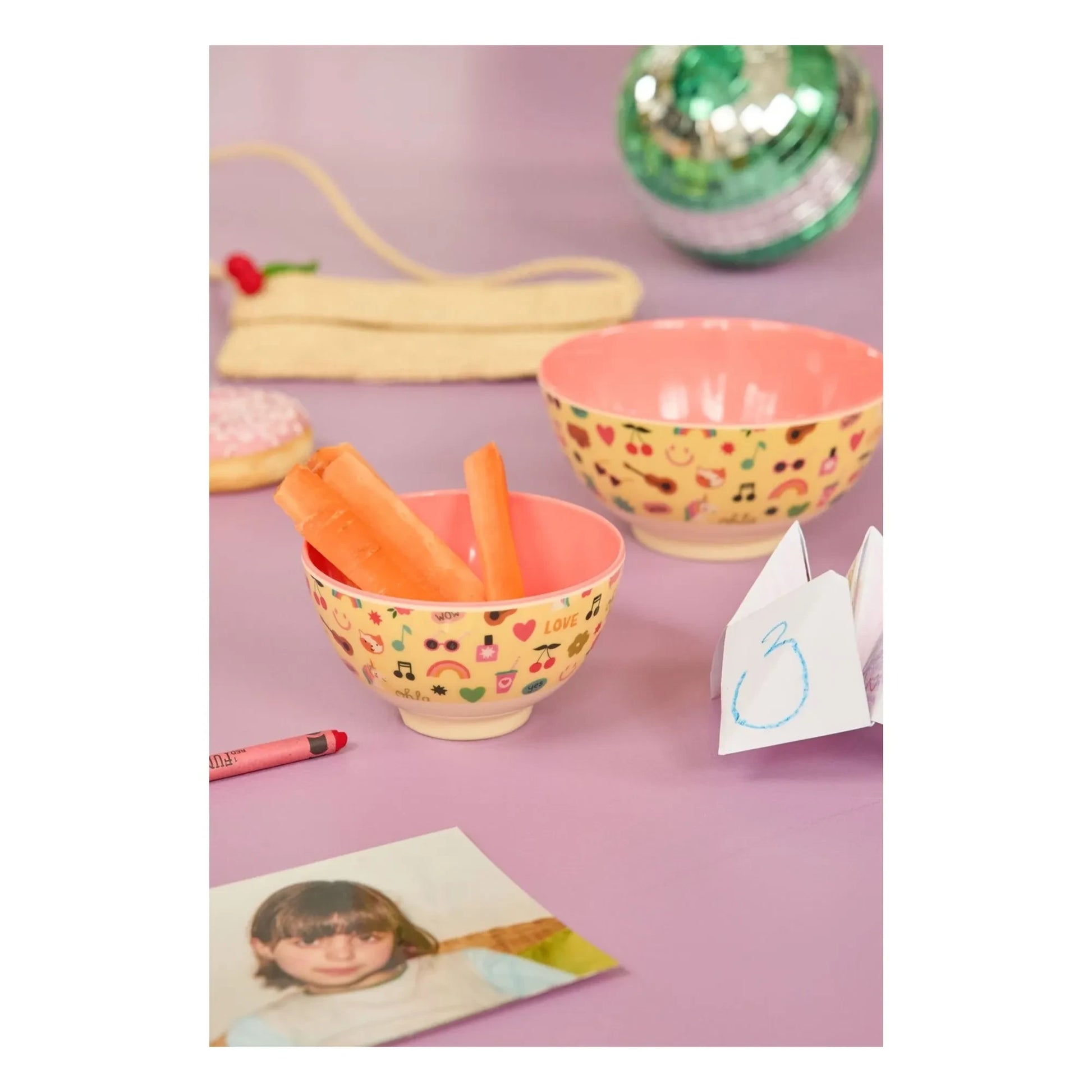 Rice - Unicorn melamine bowl | Pale yellow