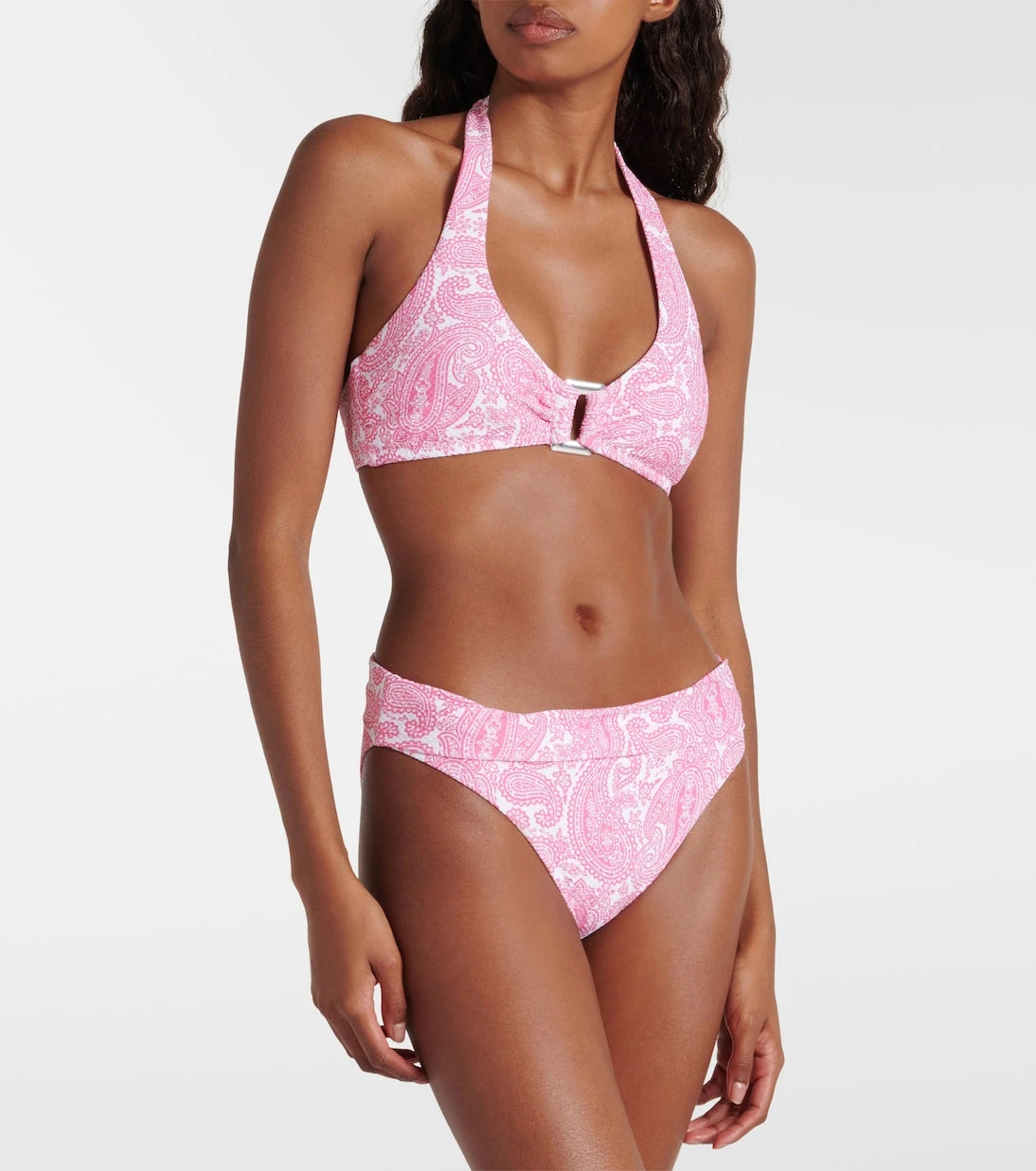 Heidi Klein - Ischia printed halterneck bikini top