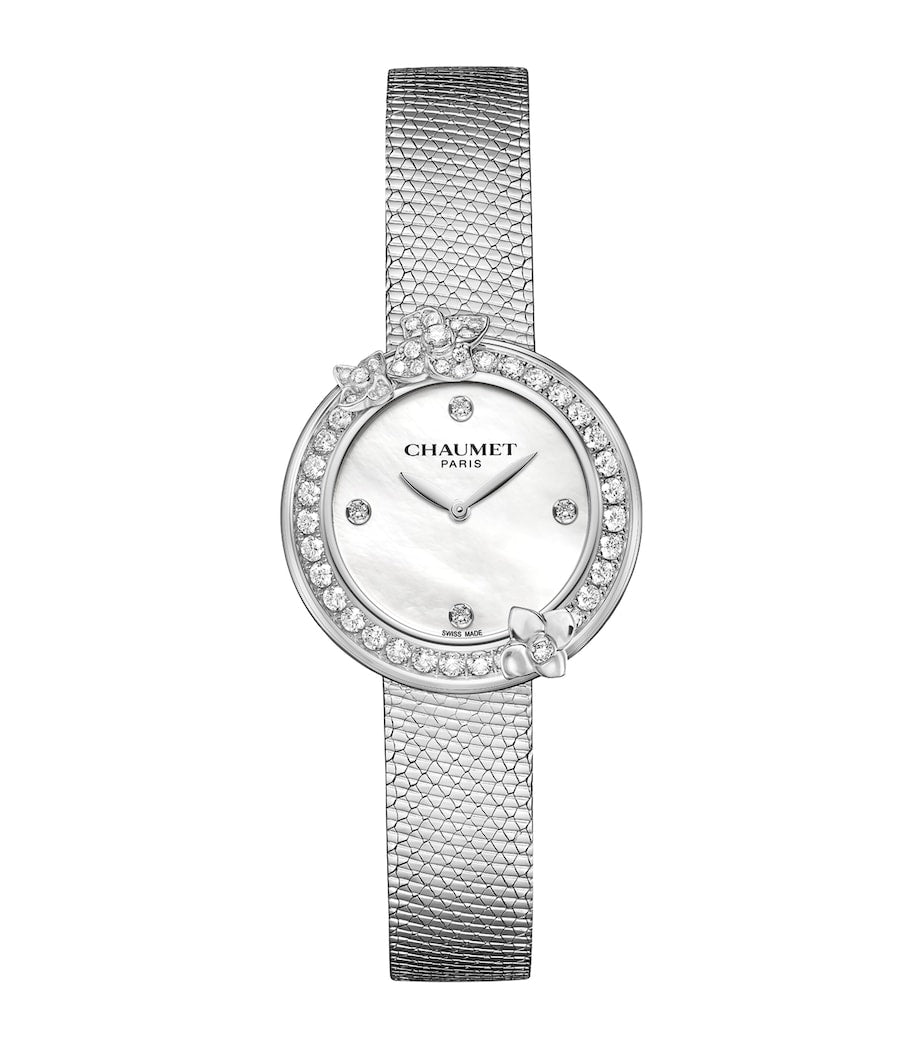 Stainless Steel and Diamond Hortensia Watch 28mm