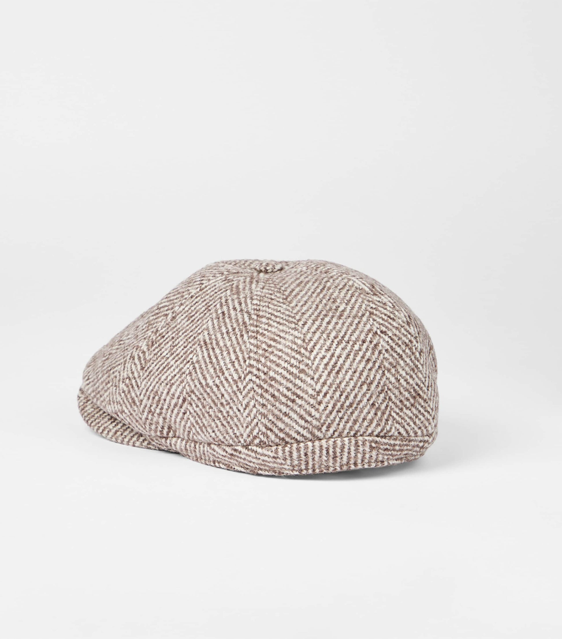 Wool-Alpaca Chevron Flat Cap