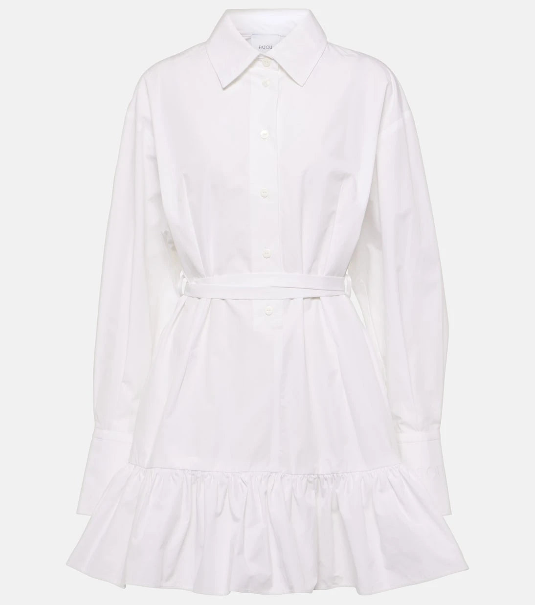 Patou - Ruffled cotton shirt dress