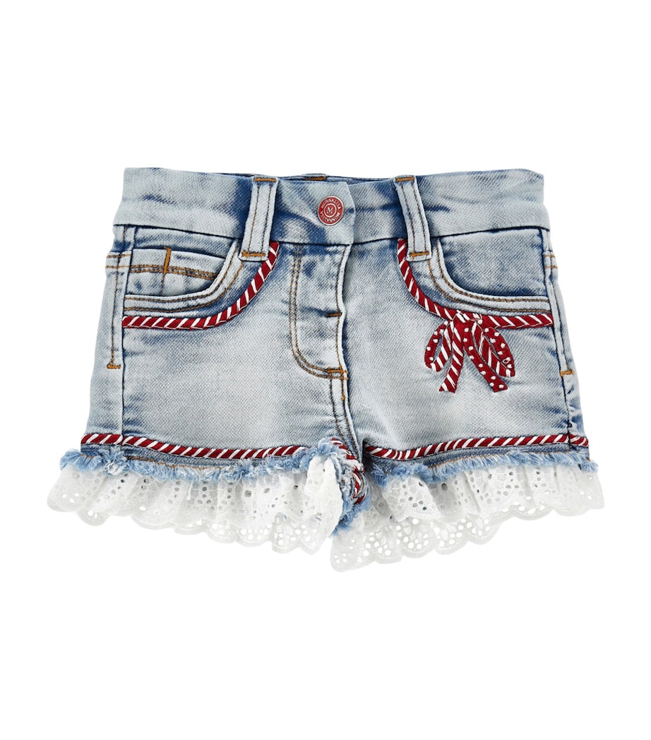 Monnalisa Rope-Detail Denim Shorts (2-12 Years)