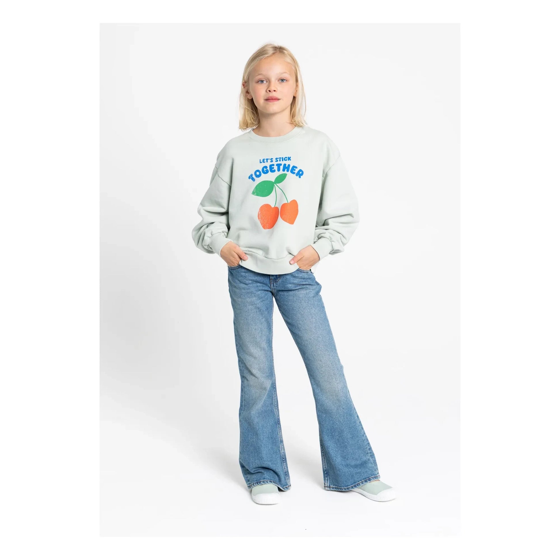 Hundred Pieces - Alba organic cotton sweatshirt | Celadon