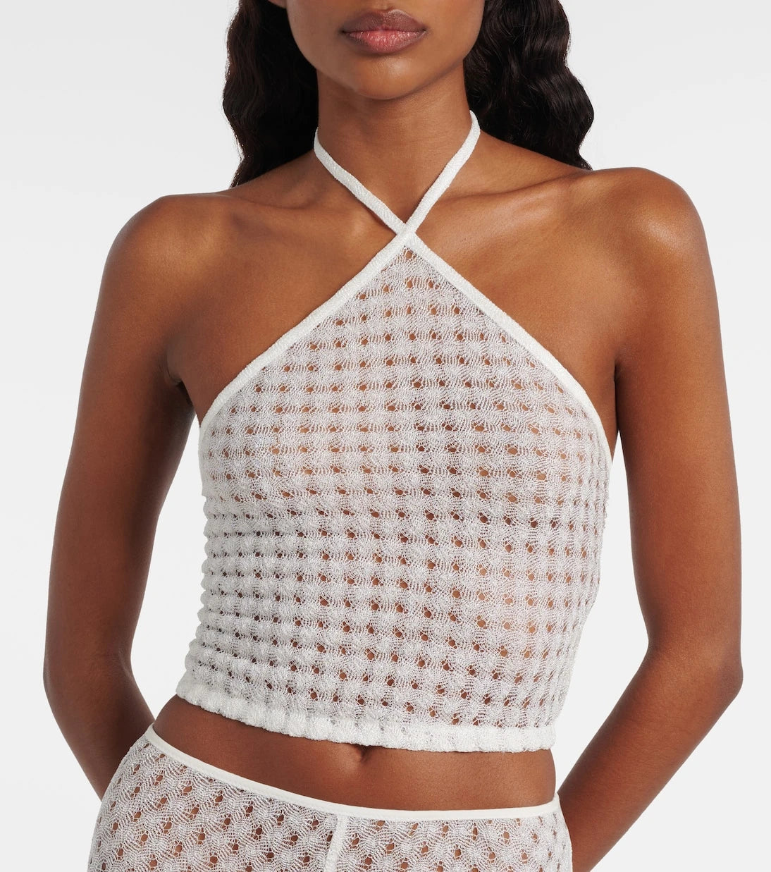 Missoni - Open-knit lamé wide-leg pants