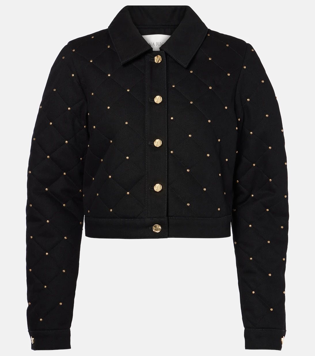 Nina Ricci - Embellished cropped denim jacket