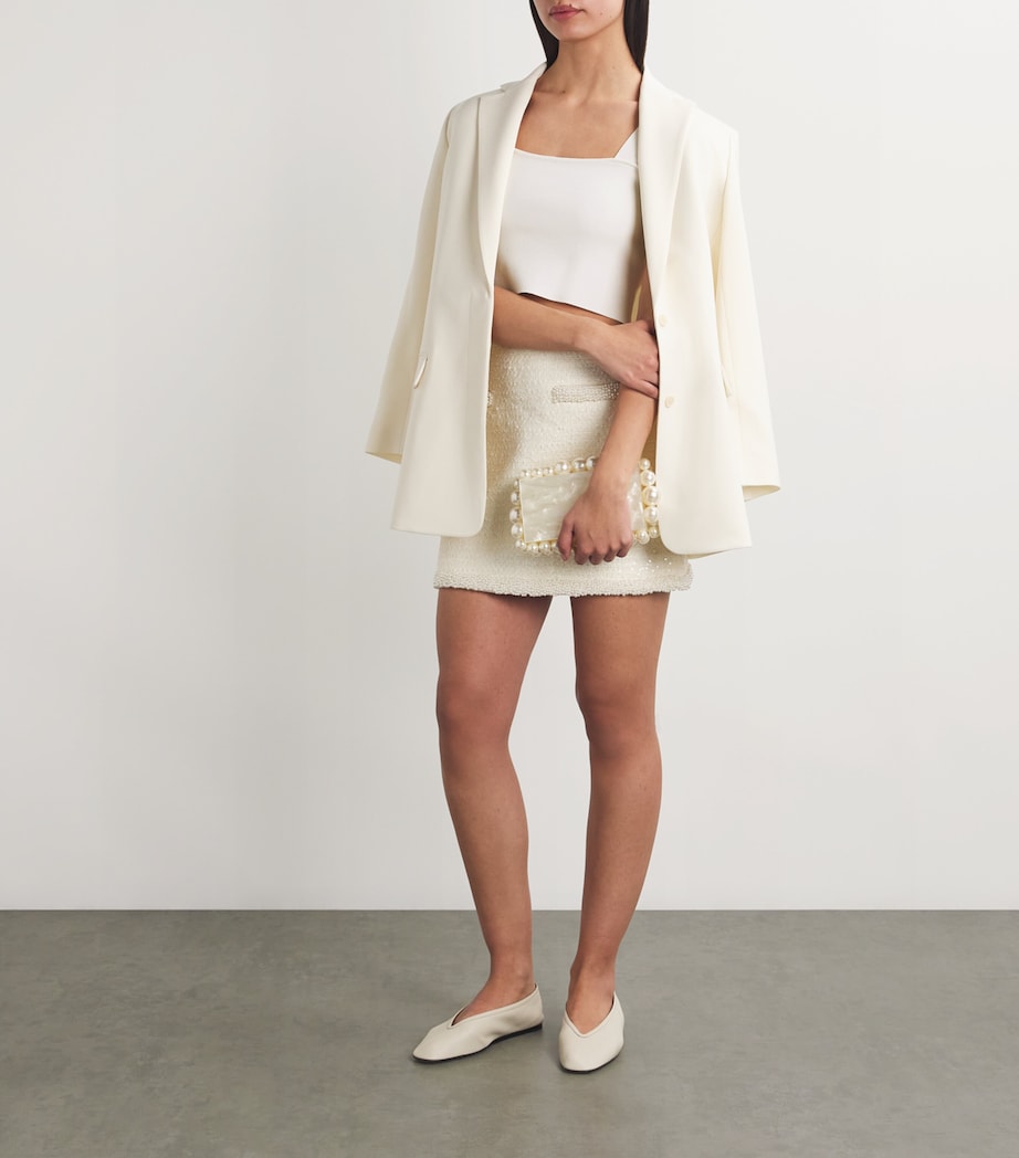 White Square-Neck Crop Top