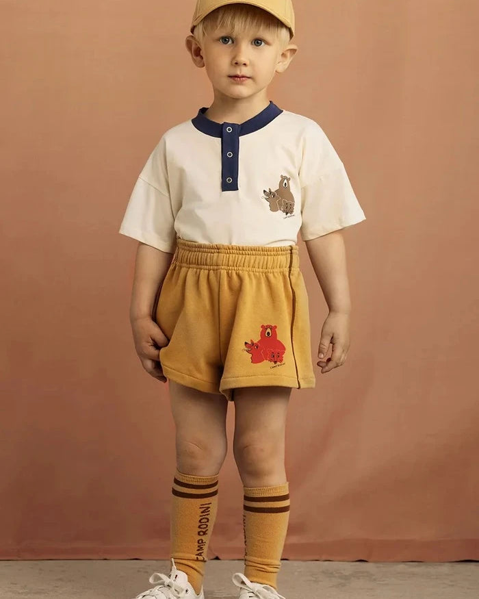 Детски памучен къс панталон Mini Rodini Camp Rodini