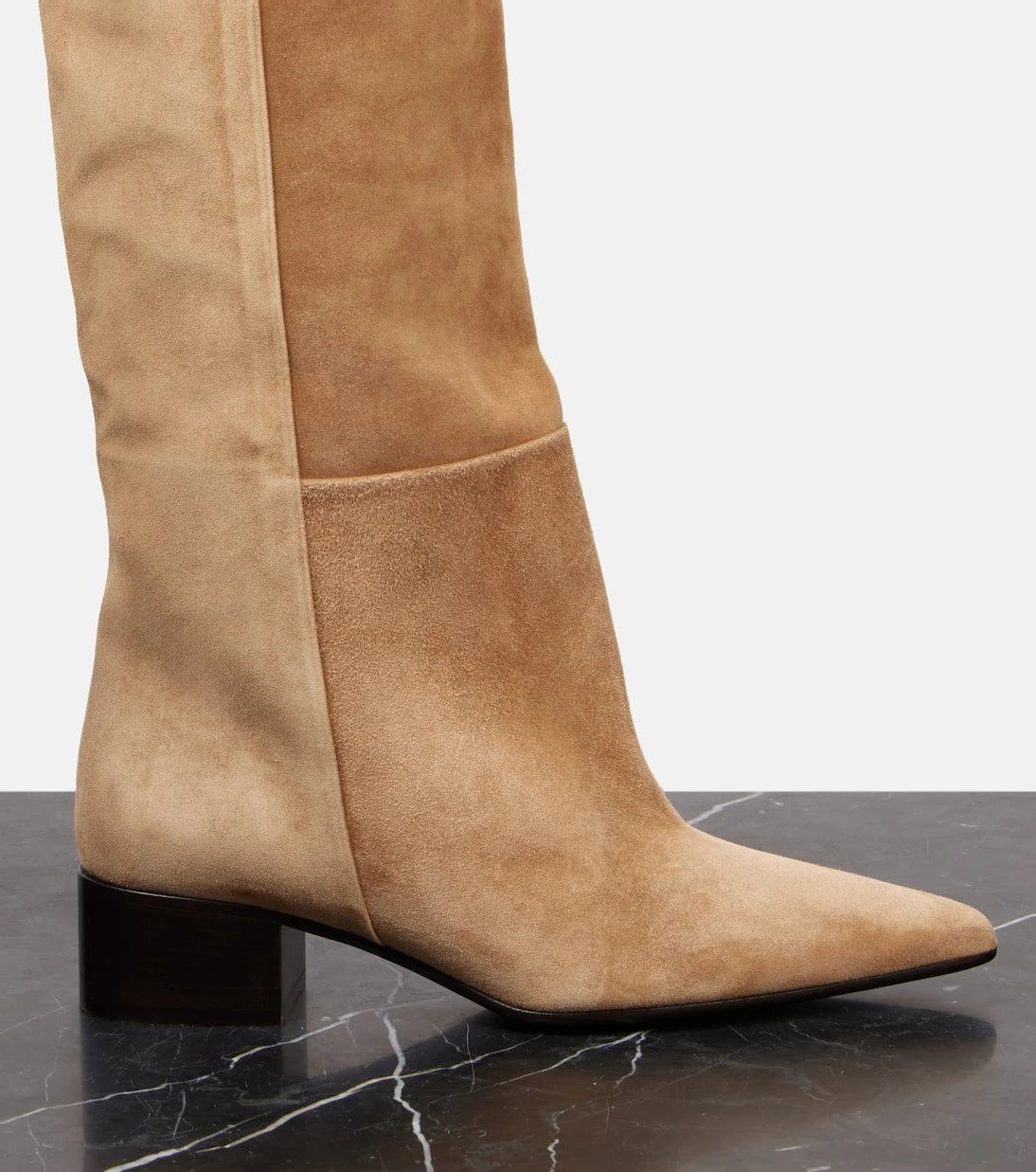 Khaite - Andee 40 suede over-the-knee boots