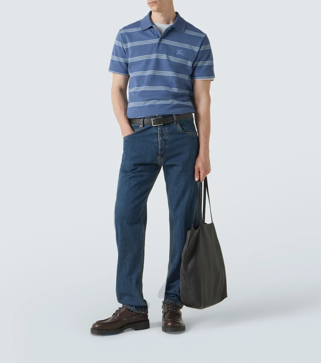 Burberry - EKD striped cotton piqué polo shirt