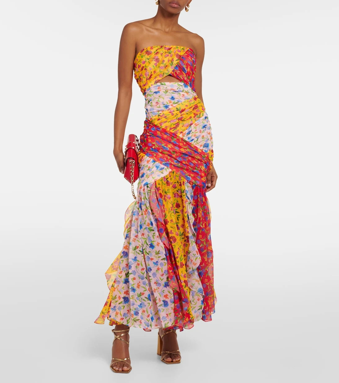 Carolina Herrera - Floral strapless maxi dress