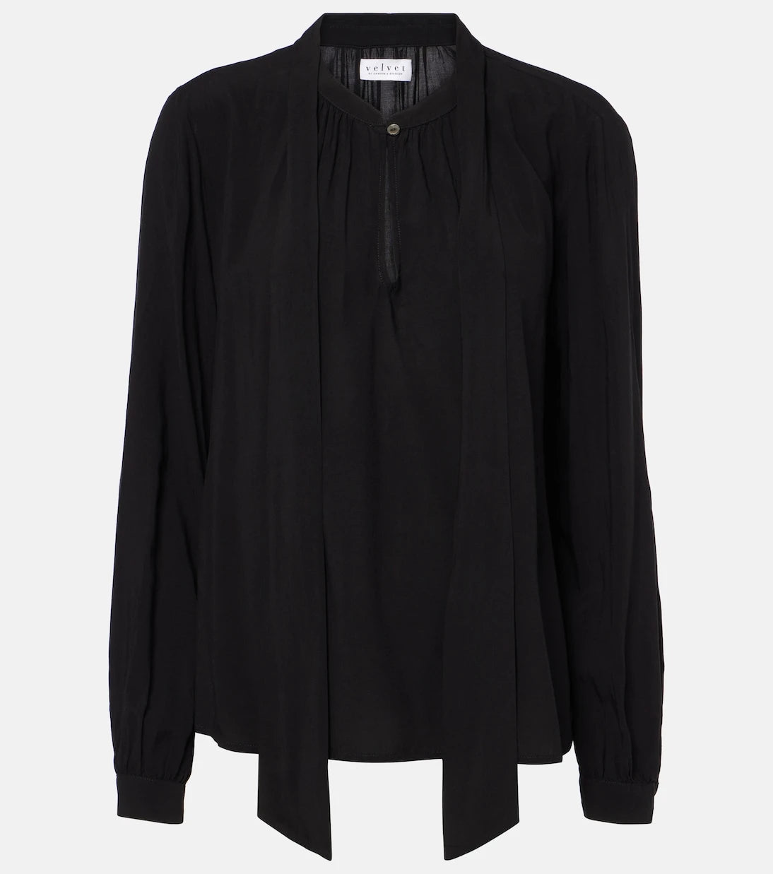 Velvet - Gabrielle draped rayon challis blouse
