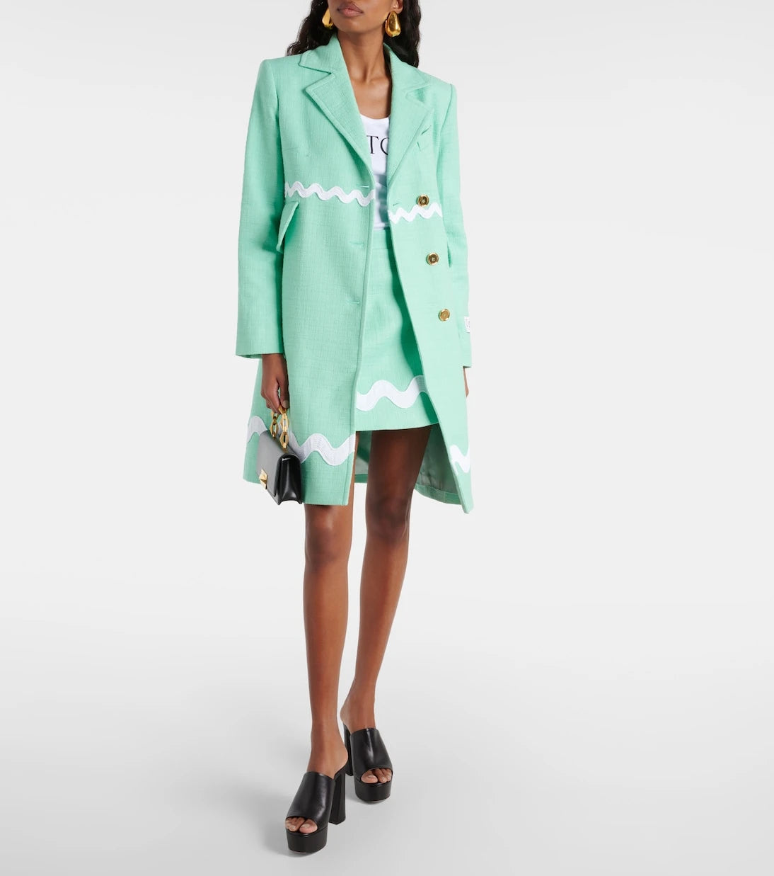 Patou - Single-breasted cotton-blend tweed coat