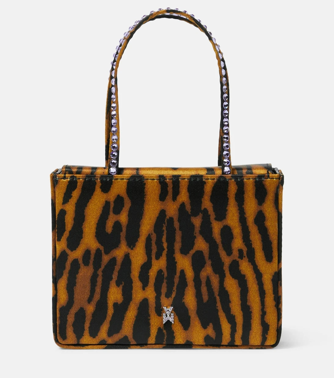 Amina Muaddi - Superamini leopard-print satin tote bag