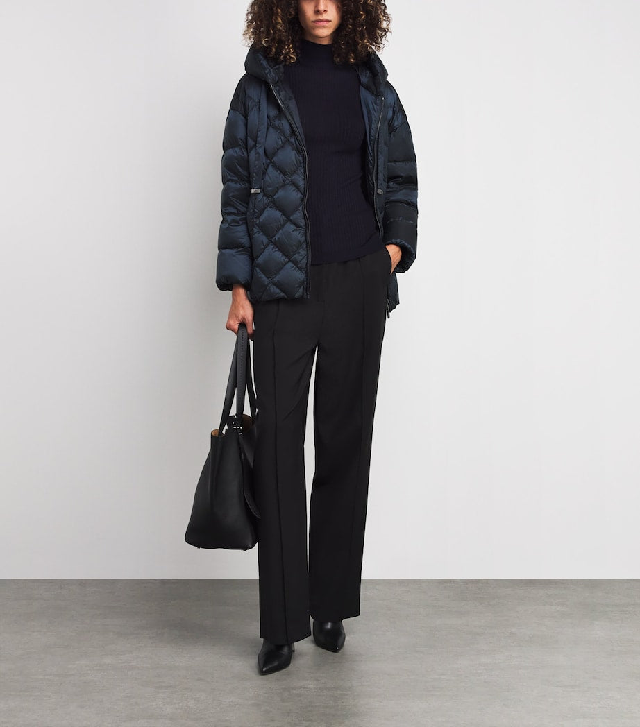 Blue Quilted Jacket