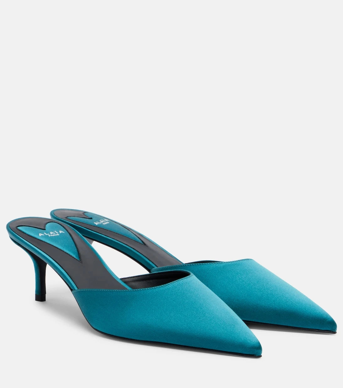 Alaïa - Le Coeur satin mules