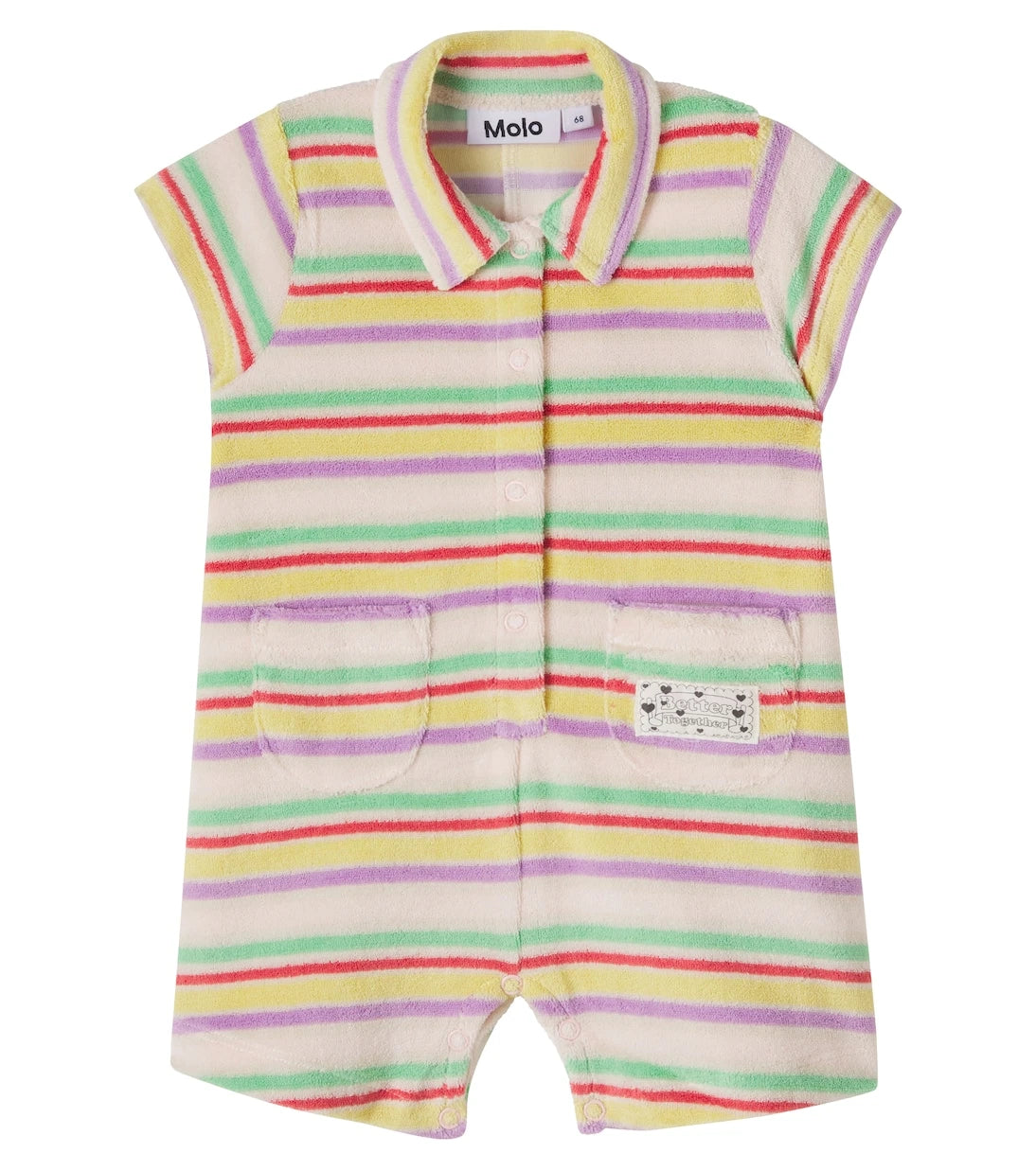 Molo - Baby Fawn striped terry playsuit