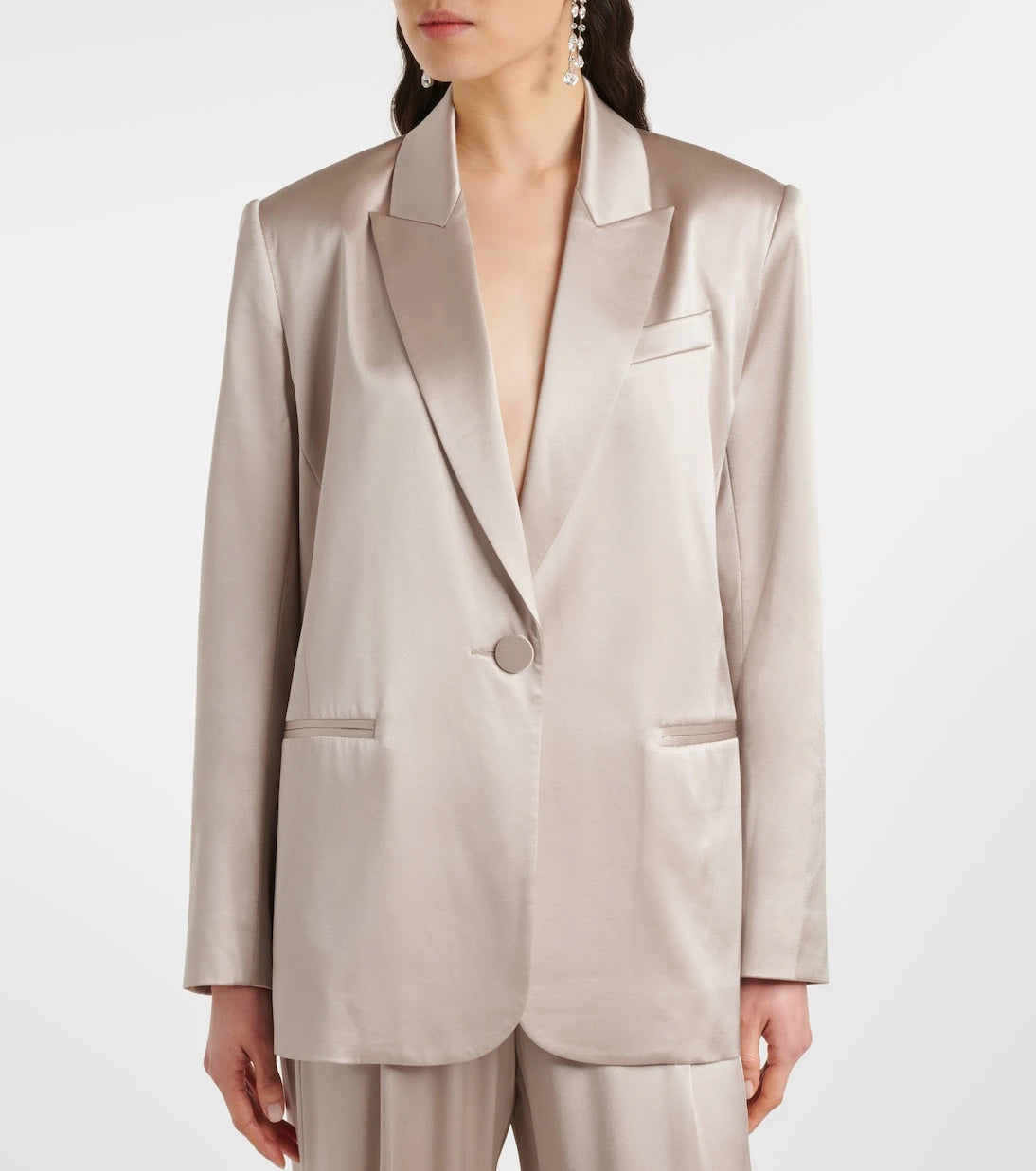 The Sei - Oversized silk satin blazer
