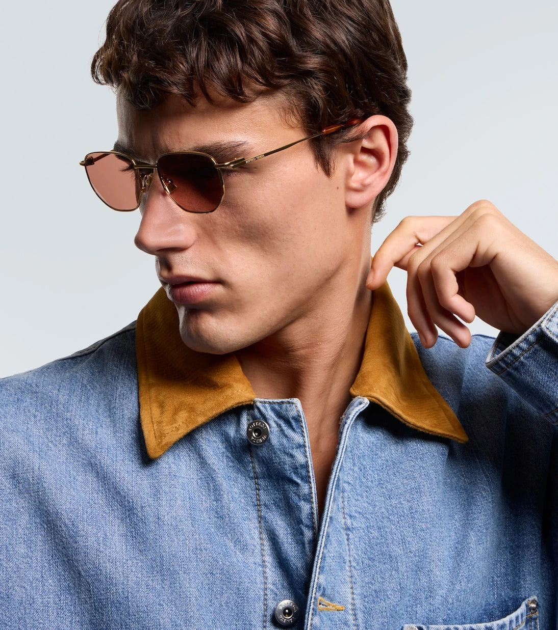 Bottega Veneta - Split round sunglasses